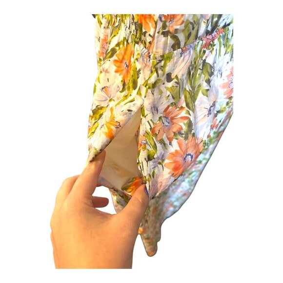 Lucy Paris NWT Goldie Floral Midi Dress Spaghetti Strap Tie Bodice Detail - Picture 8 of 12